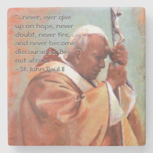 St John Paul II Coaster Steinuntersetzer (Vorderseite)