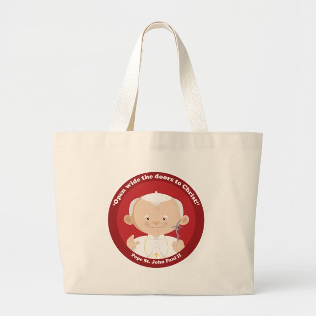 St John Paul II Jumbo Stoffbeutel (Vorne)