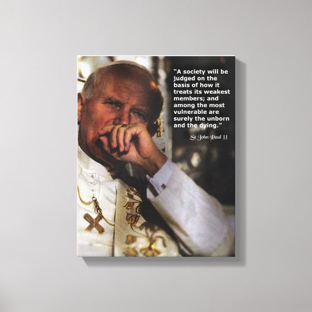 St John Paul II Leinwanddruck (Vorderseite)