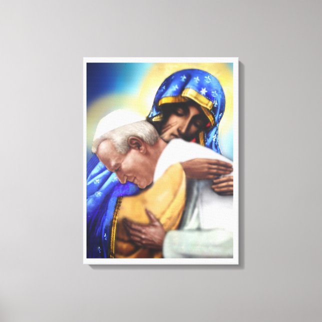 ST JOHN PAUL II UND UNSERE LADY LEINWANDDRUCK (Vorderseite)