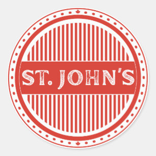 St. John’s City Pride Emblem – Kanadische Identitä Runder Aufkleber