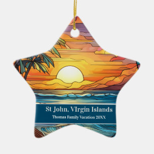 St John Strandurlaub Keramik Ornament