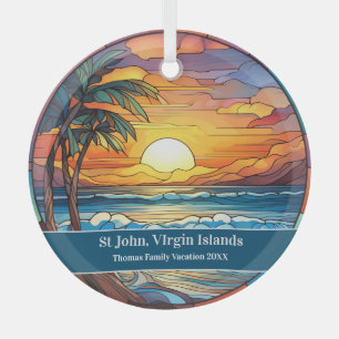 St John Strandurlaub Ornament Aus Glas