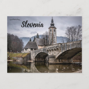 St John the Baptist Kirche Bohinj Slowenien Postkarte