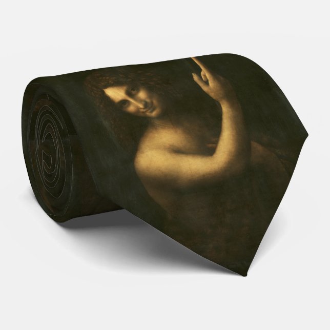 St John the Baptist Leonardo da Vinci Krawatte (Gerollt)