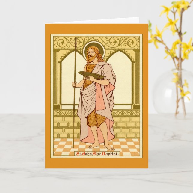 St. John the Baptist (RLS 06) Leere Grußkarte Karte (Gelbe Blume)