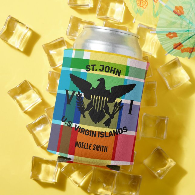 St. John, U.S. Jungfrau Islands Flag (Black) Madra Dosenkühler (In Situ Sommer)