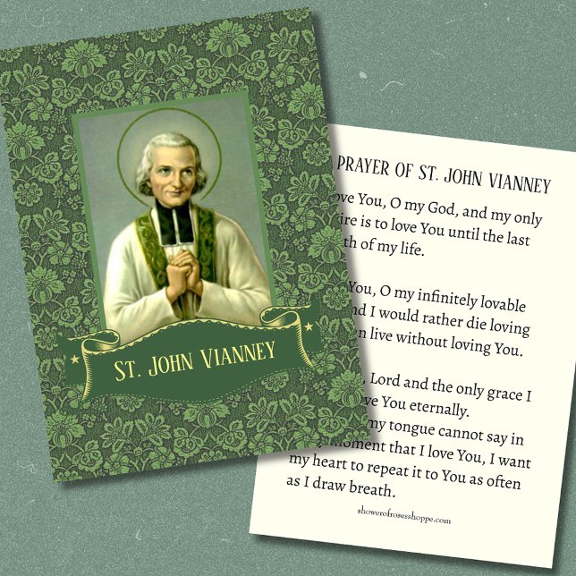 St. John Vianney Priest Prayer Card Platzkarte (Von Creator hochgeladen)