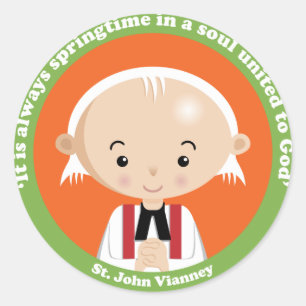 St. John Vianney Runder Aufkleber