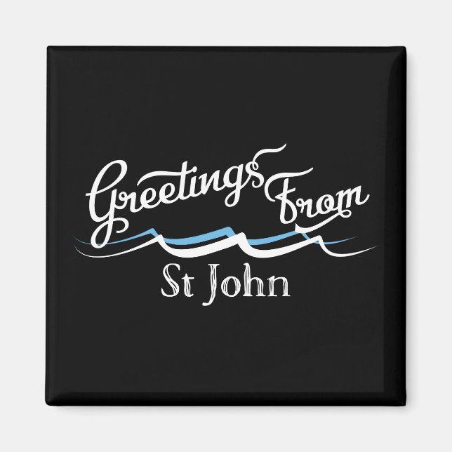St John Water Waves Magnet (Vorne)