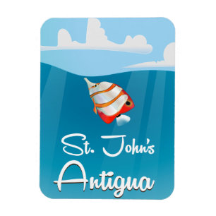 St. John's, Antigua und Barbuda Travel Poster Magnet