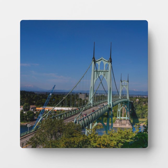St Johns Bridge | Portland Oregon Fotoplatte (Vorderseite)