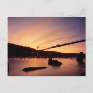 St Johns Bridge Sunset Postkarte