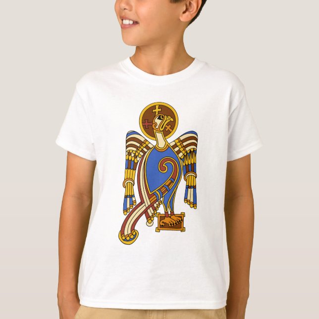 St. John's Eagle Celtic Knot Irish Medieval Art T-Shirt (Vorderseite)