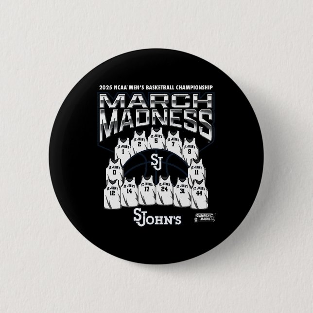 St. John's March Madness 2025 Herren Sketll Nil  Button (Vorderseite)