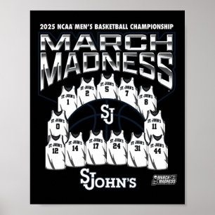 St. John's March Madness 2025 Herren Sketll Nil  Poster
