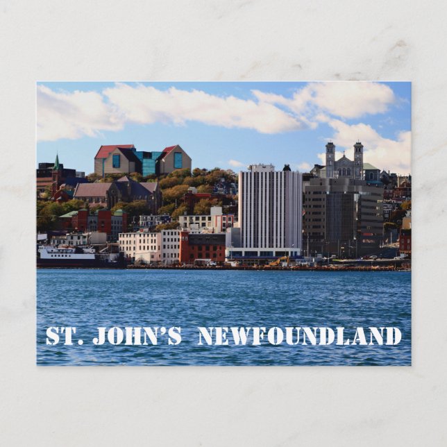 St. John's Newfundland Skyline Postcard Postkarte (Vorderseite)