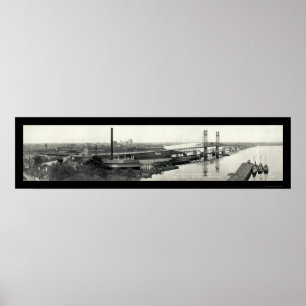St. Johns River Bridge Foto 1921 Poster