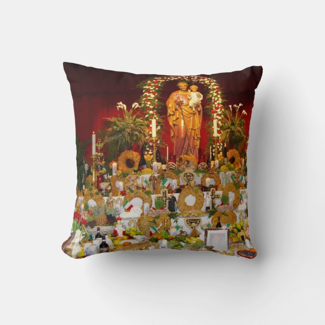 St Joseph Altar-Wurfs-Kissen Kissen (Vorderseite)
