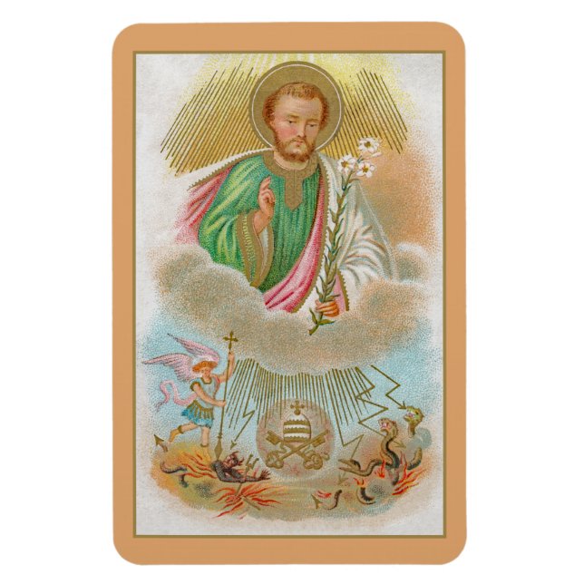 St. Joseph aus einer "Pilgerkarte" (B 01) Magnet (Vertikal)