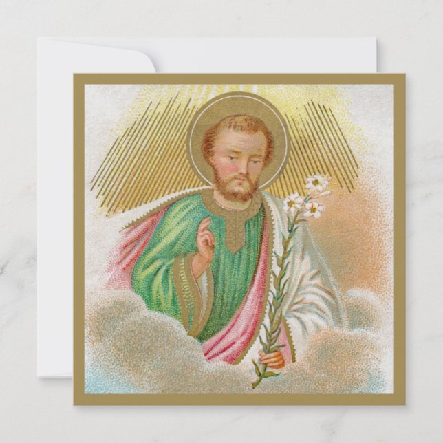St. Joseph aus einer "Pilgerkarte" (Detail; B 01) (Vorderseite)