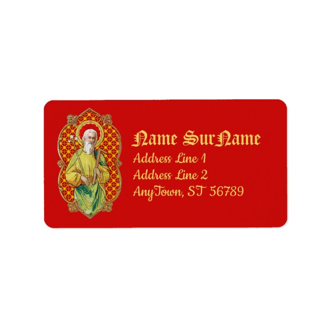 St. Joseph aus einer Trade Card (TC 01) Adressaufkleber (Vorne)