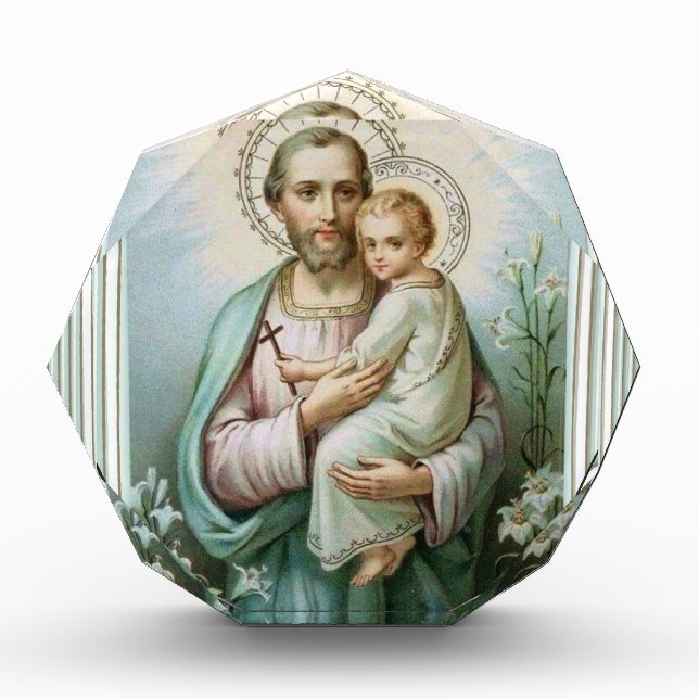 St. Joseph Baby Jesus Father Fotoblock (Vorderseite)