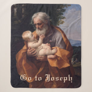 St. Joseph Baby Jesus Religiöses katholisches Geb Sherpadecke