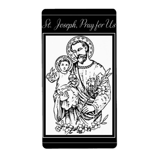 St. Joseph betet für uns Schwarz, Weiß, Katholik (Vorne)