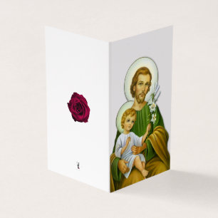 St. Joseph Catholique Condolence Merci Cartes
