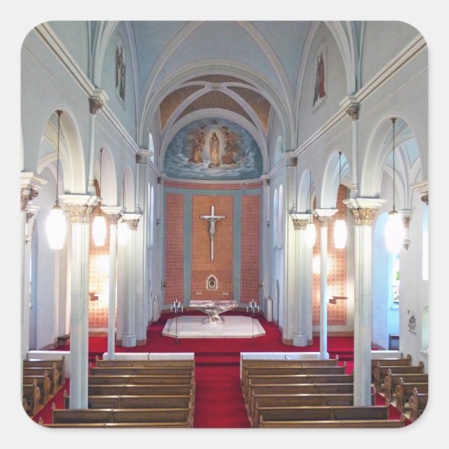 St. Joseph Chapel Quadratischer Aufkleber (Vorderseite)
