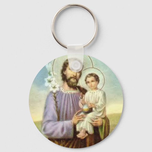 St. Joseph & Child Jesus Schlüsselanhänger (Vorderseite)