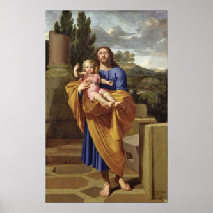 St Joseph, der den Säugling Jesus, 1665 trägt Poster