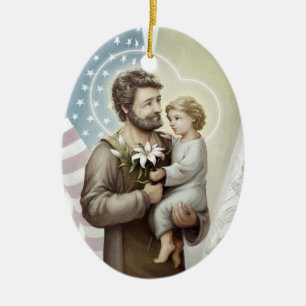 St Joseph der Schutz Keramik Ornament