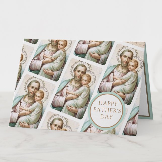 St. Joseph Fathers Day Katholic Religious Card Karte (Von Creator hochgeladen)