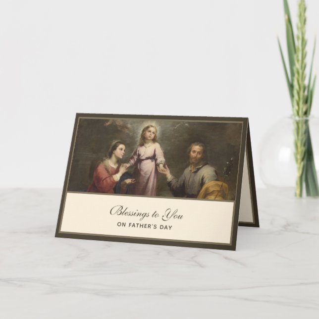 St. Joseph Fathers Day Katholic Religious Card Karte (Vorderseite)