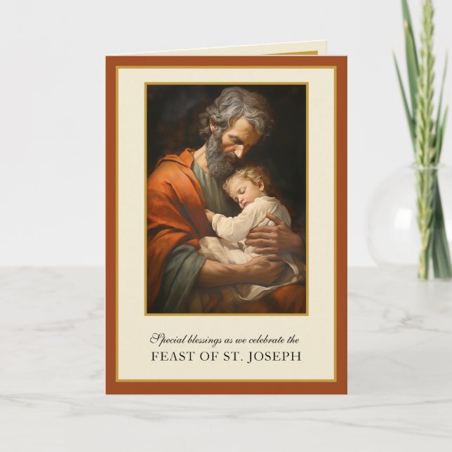 St. Joseph Fest Religious Jesus Gebet Karte (Vorderseite)