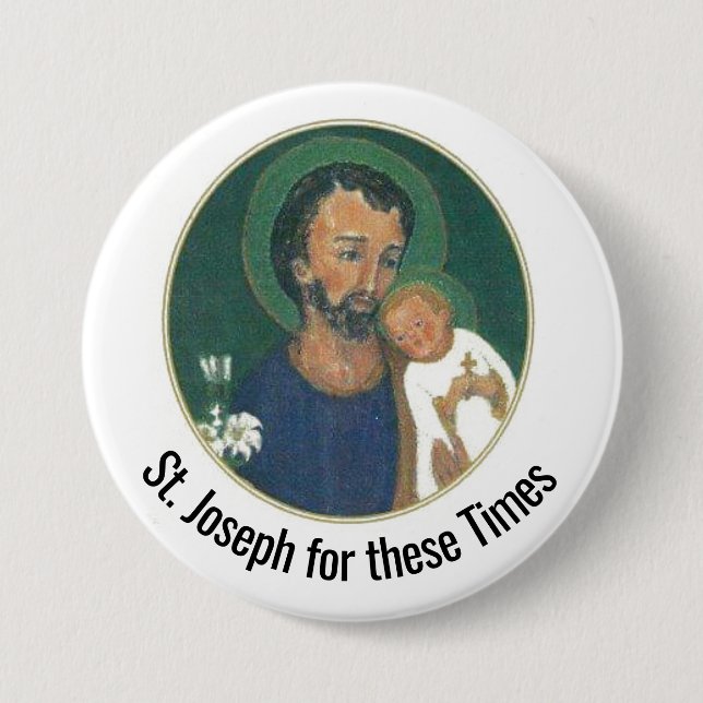St. Joseph für diese Zeiten Button (Vorderseite)