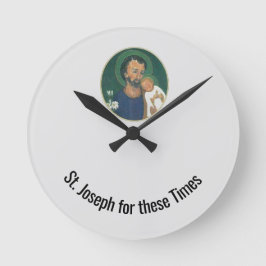 St Joseph für diese Zeiten Runde Wanduhr