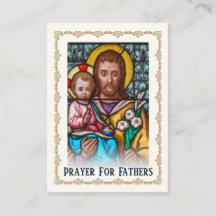 St. Joseph Gebet für Väter Katholisches Gebetskart