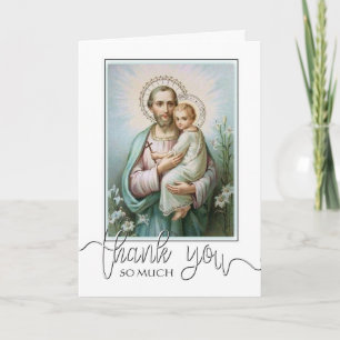 St. Joseph Jesus katholische Beileids-Dankeskarten Dankeskarte