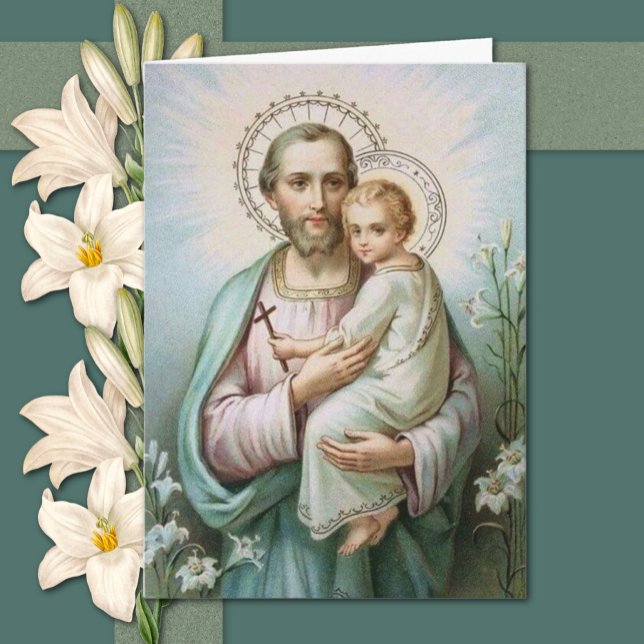 St. Joseph Jesus katholisches Beileid Vielen Dank Dankeskarte (Von Creator hochgeladen)