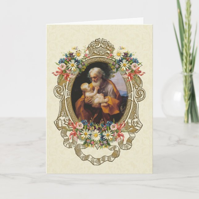 St. Joseph Jesus katholisches Beileid Vielen Dank Dankeskarte (Vorderseite)