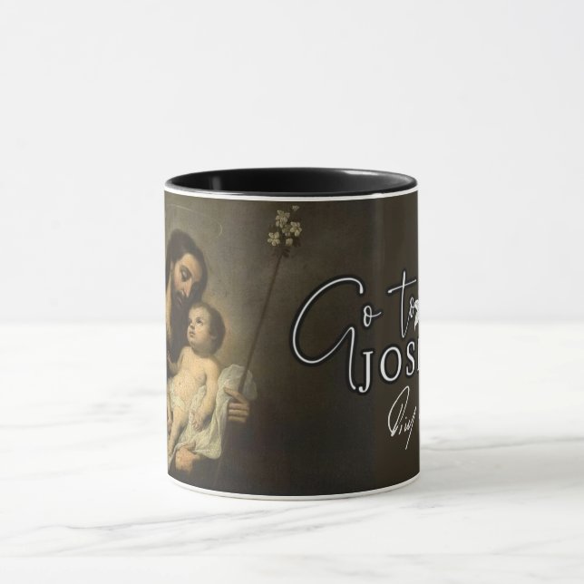 St. Joseph Jesus katholisches Gebet Religiöse Tasse (Zentrum)