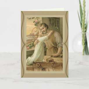 St. Joseph & Jesuskind VATERTAG Karte