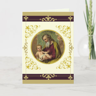 St. Joseph & Jesuskind VATERTAG Karte