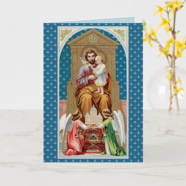 St. Joseph, Kleinkind CC, Engel mit Vatikanmodell Karte (Gelbe Blume)