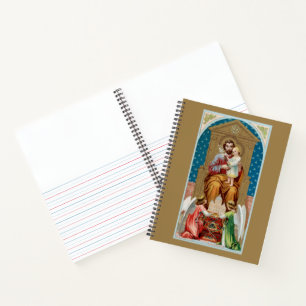 St. Joseph, Kleinkind CC, Engel mit Vatikanmodell Notizbuch