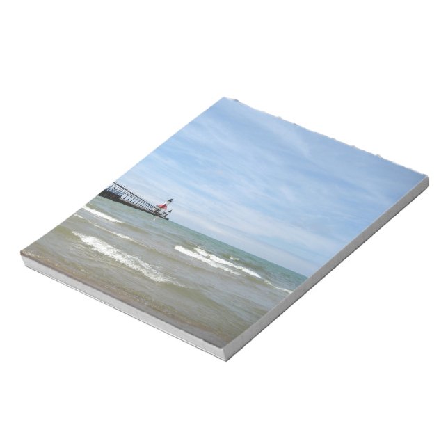 St Joseph Michigan Lighthouse Notebook Notepad Notizblock (Rotiert)