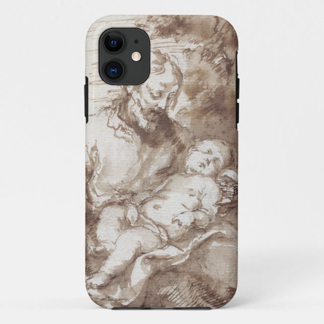 St Joseph mit dem schlafenden Christus-Kind (Stift Case-Mate iPhone Hülle (Rückseite)